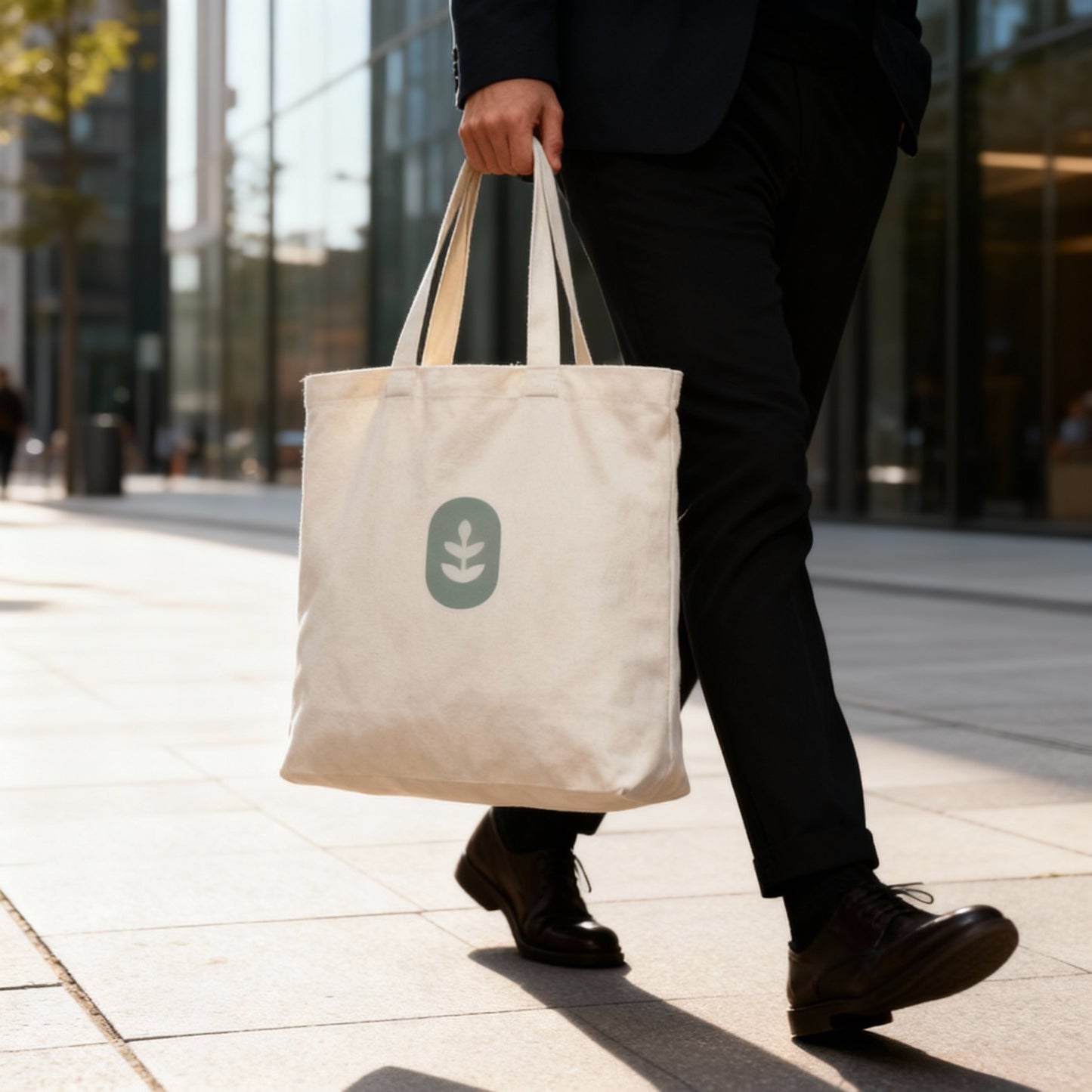 Cotton Tote Bag – 13.4" H x 13.4" W